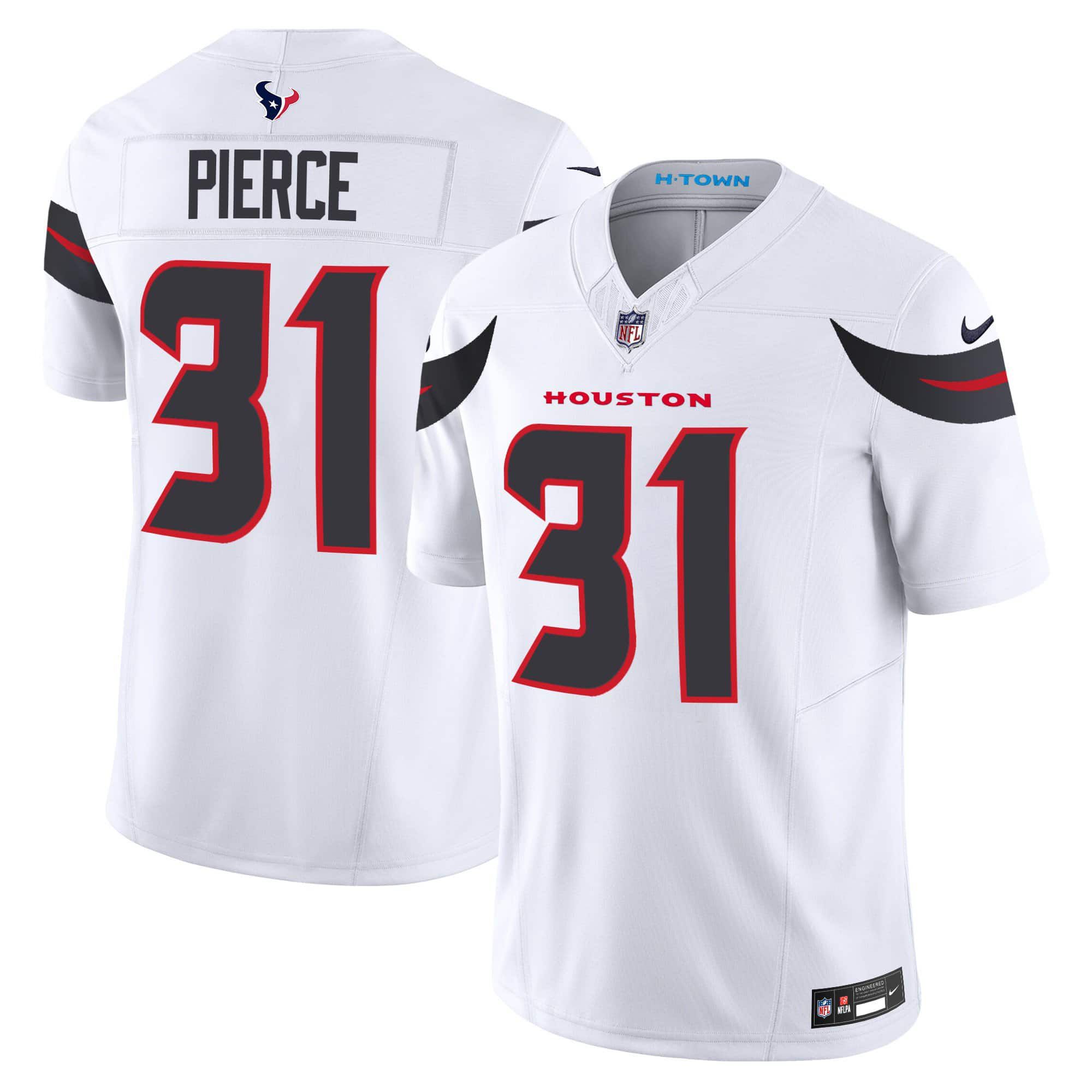 Men Houston Texans #31 Pierce White 2024 Nike Vapor Limited NFL Jersey